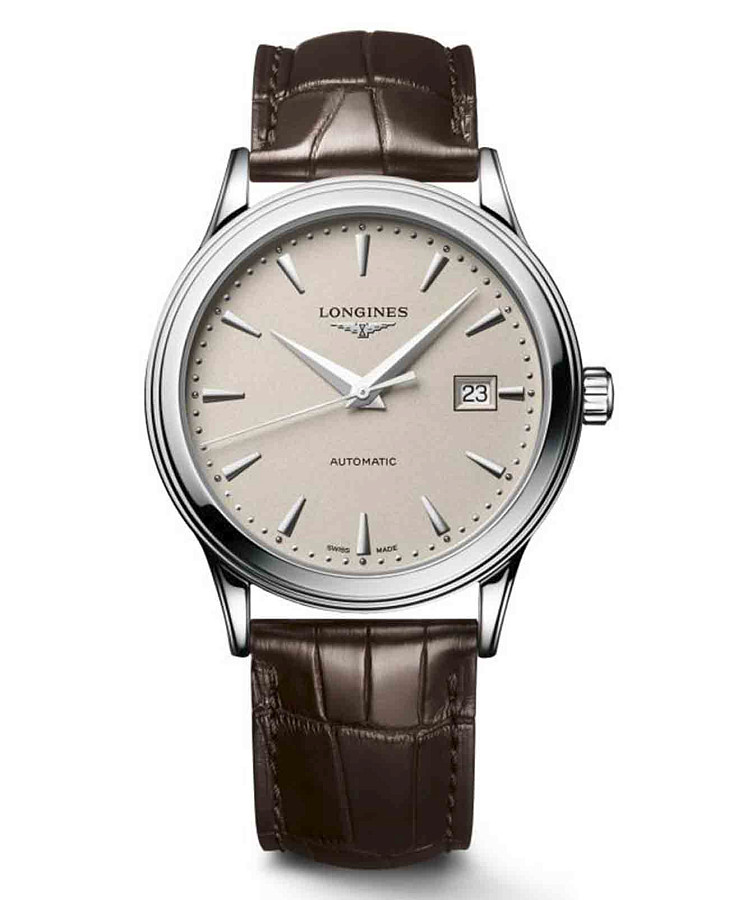 Часы Longines Flagship L4.984.4.79.2 — мужские, бежевый