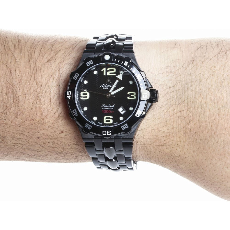 Часы Atlantic Blackshark Automatic 88788.46.68 — механические, металл сталь