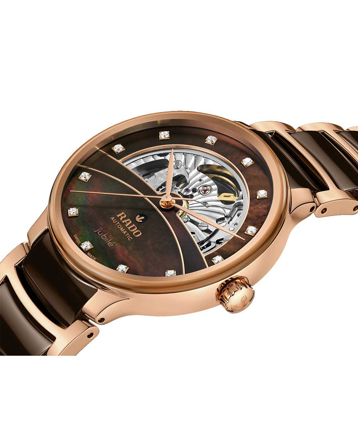 Часы Rado Centrix Automatic Diamonds Open Heart R30028902 — механические, Швейцария, женские