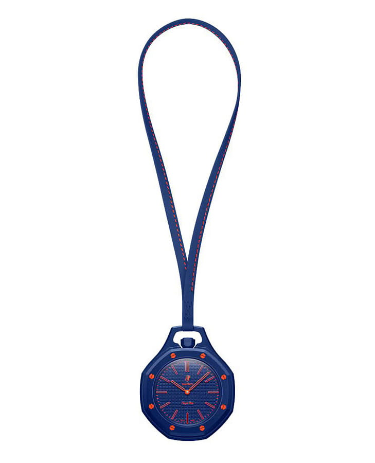 Часы Audemars Piguet x Swatch Royal Pop Orenji Hachi SSX03L103N — женские, синий