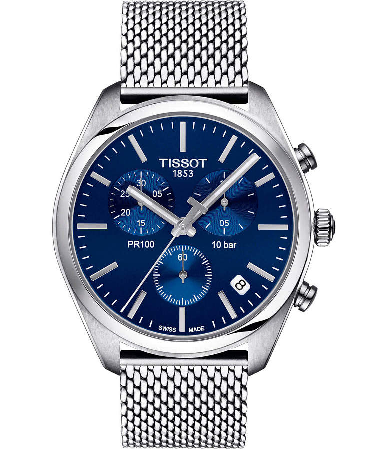 Часы Tissot PR 100 Сhronograph T101.417.11.041.00 — мужские, синий