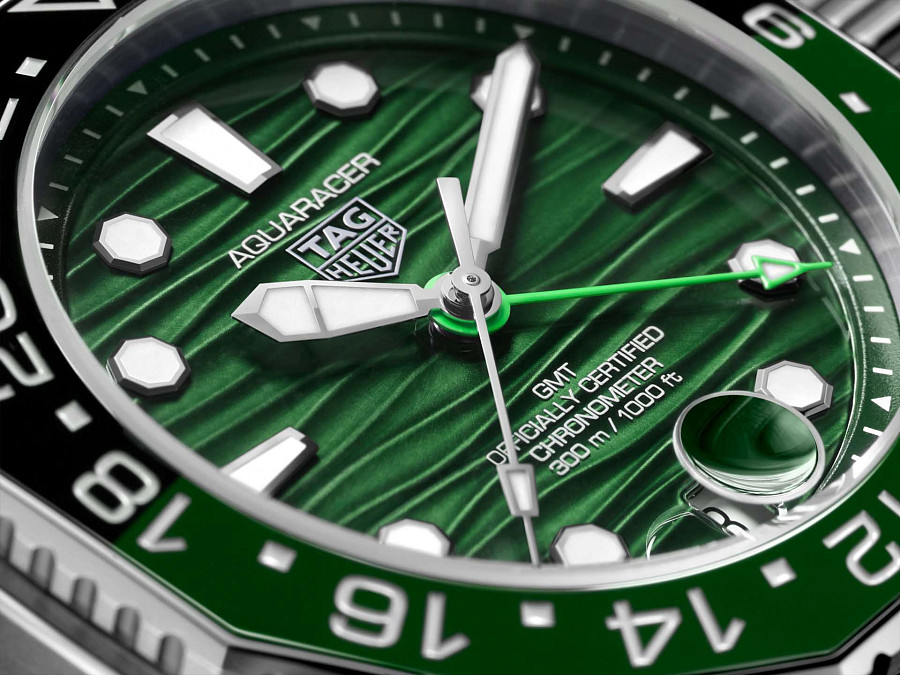 Часы TAG Heuer Aquaracer Professional 300 GMT WBP5115.BA0013 — механические, сталь металл