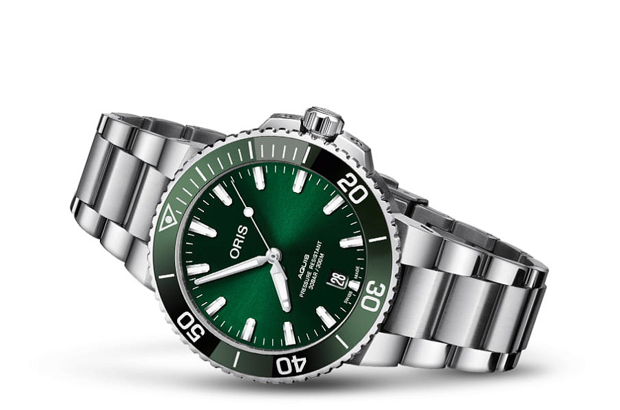 Часы Oris Aquis Date 01 733 7732 4157-07 8 21 05PEB — механические, металл сталь