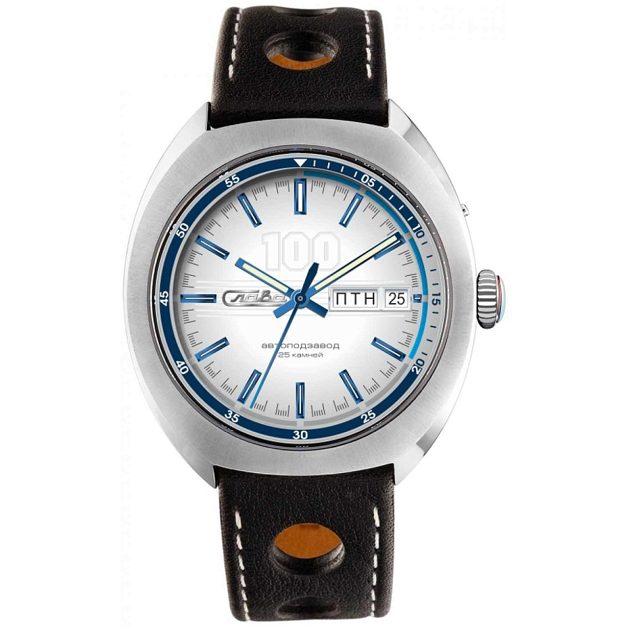 Часы Слава Мир 9010574/300-2427 — мужские, серебристый