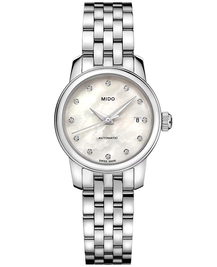 Часы Mido Baroncelli Lady Twenty Five M039.007.11.106.00 — женские, перламутровый
