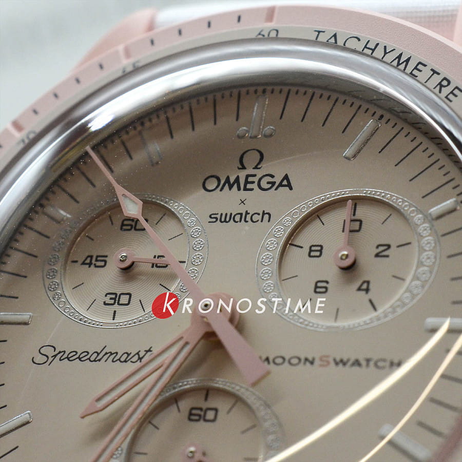 Часы Swatch x Omega Bioceramic Moonswatch Mission to Venus SO33P100 — мужские, нейлон