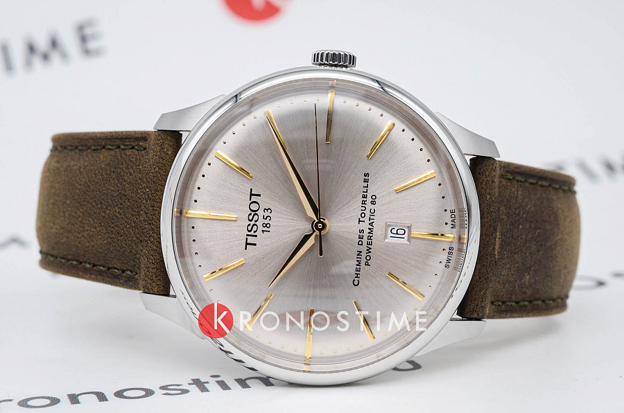 Часы Tissot Chemin des Tourelles Powermatic 80 T139.407.16.261.00 — механические, сталь металл