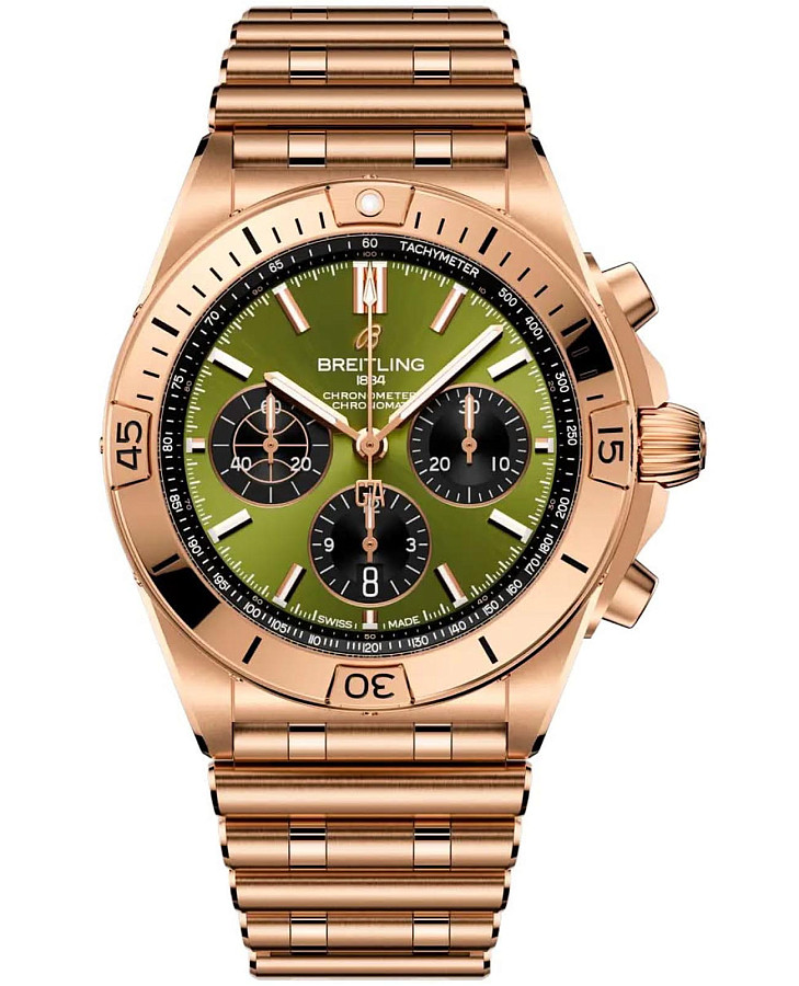 Часы Breitling Chronomat B01 42 mm RB01344A1L1R1 — мужские, зеленый