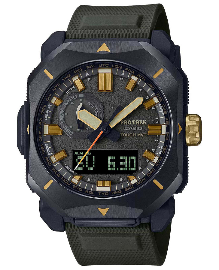 Часы Casio Pro Trek PRW-6900Y-3ER — мужские, зеленый