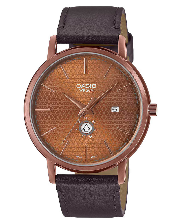 Часы Casio Collection MTP-B125RL-5A — мужские, коричневый