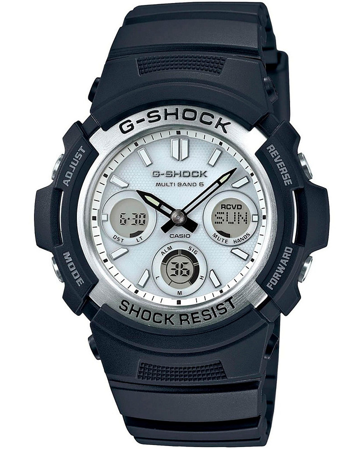 Часы Casio G-Shock AWG-M100S-7A — мужские, белый