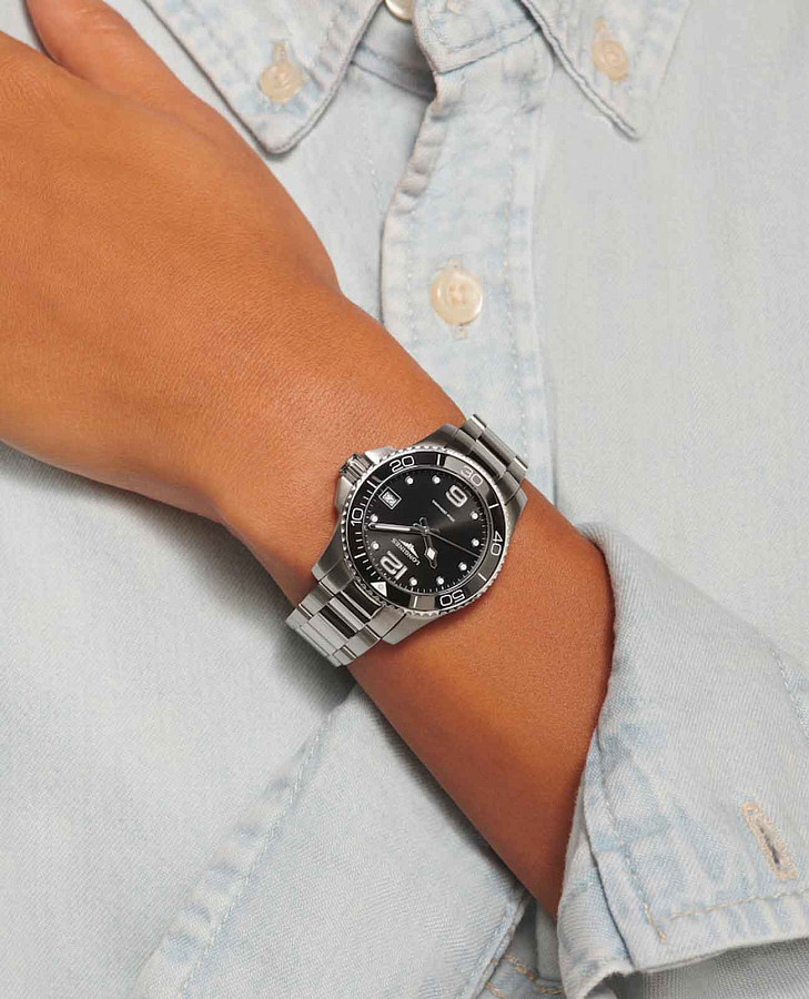 Часы Longines HydroConquest L3.370.4.56.6 — женские, нержавеющая сталь