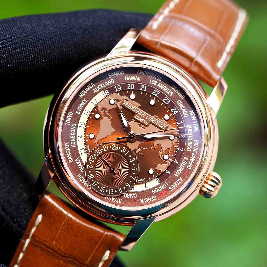Часы Frederique Constant Worldtimer Manufacture FC-718BRWM4H4 — сталь металл, Швейцария