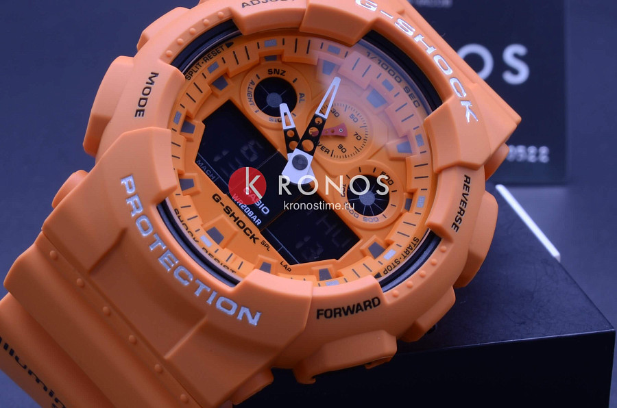 Часы Casio G-Shock GA-100RS-4A — артикул GA-100RS-4A, мужские