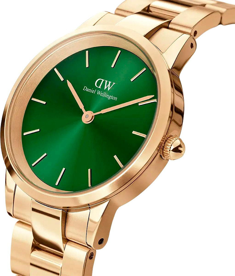 Часы Daniel Wellington Iconic Link Emerald DW00100555 — кварцевые, металл сталь