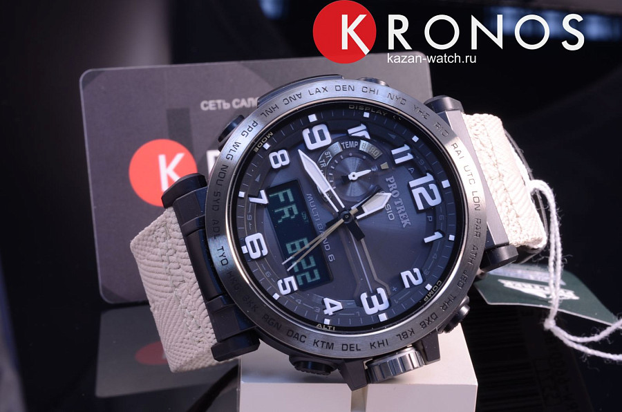 Часы Casio Pro Trek PRW-6600YBE-5E — кварцевые, сталь металл