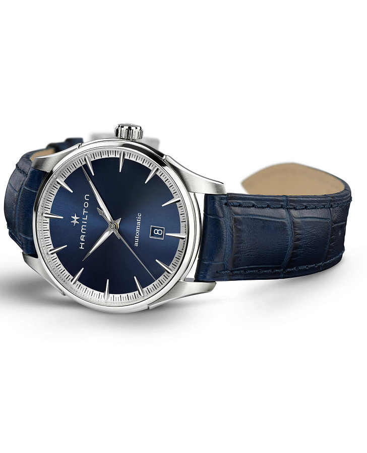 Часы Hamilton Jazzmaster Auto H32475640 — синий, сталь металл