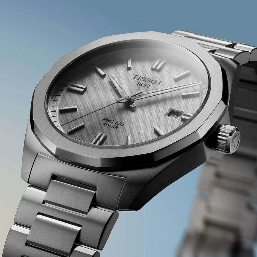 Часы Tissot PRC 100 Solar Quartz 39mm T151.422.11.031.00 — кварцевые, Швейцария, мужские