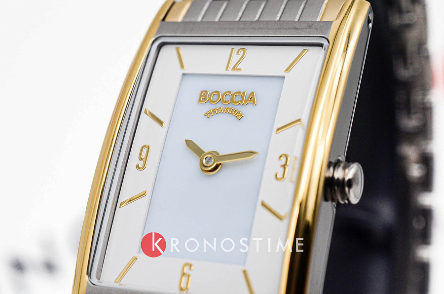 Часы Boccia Rectangular Titanium 3212-09 — Германия, кварцевые
