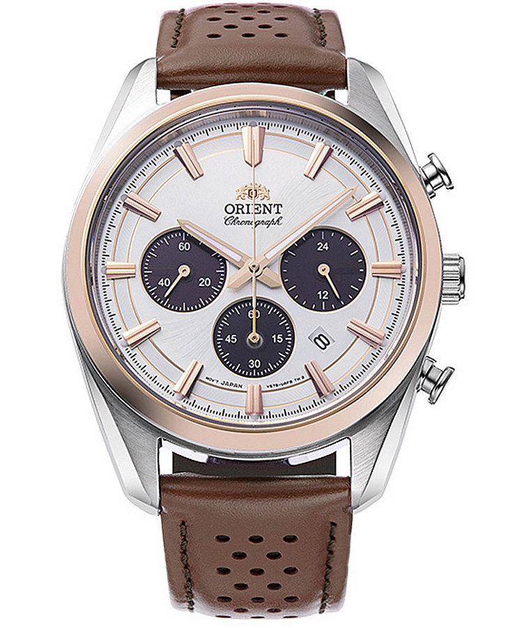 Часы Orient Chronograph RA-TX0306S (RN-TX0306S) — мужские, белый