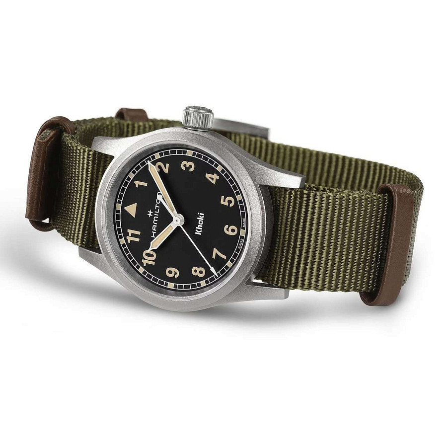 Часы Hamilton Khaki Field Quartz 33mm H69301930 — тканевый, мужские