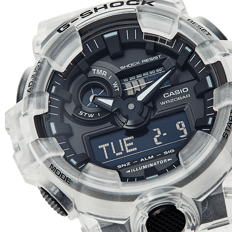 Часы Casio G-Shock GA-700SKE-7A — мужские, прозрачный