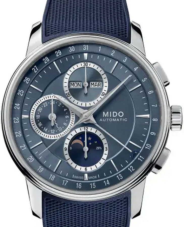 Часы Mido Baroncelli Moonphase M027.625.17.041.00 — каучук, мужские