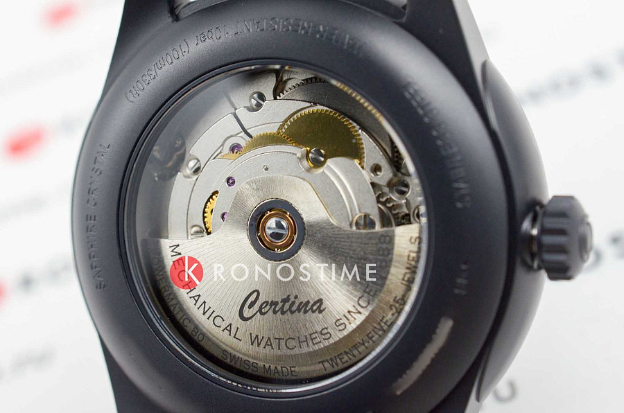 Часы Certina DS-1 Big Date Powermatic 80 C029.426.33.051.00 — мужские, нержавеющая сталь с pvd-покрытием