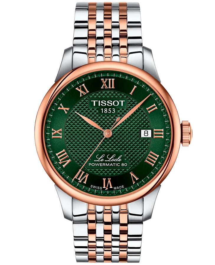 Часы Tissot Le Locle Powermatic 80 T006.407.22.093.01 — мужские, зеленый