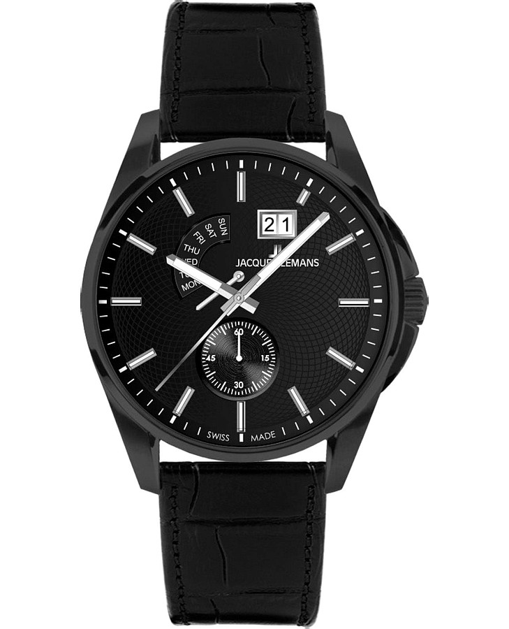 Часы Jacques Lemans Derby 1-2199I — мужские, черный