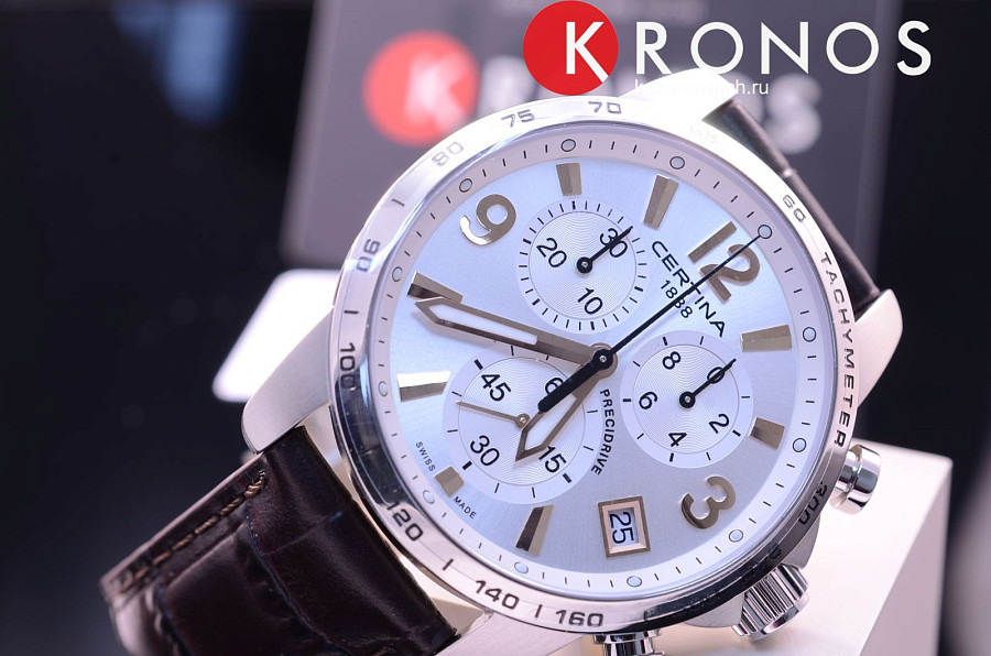 Часы Certina DS Podium Chronograph 1/10 sec C034.417.16.037.01 — кварцевые, сталь металл