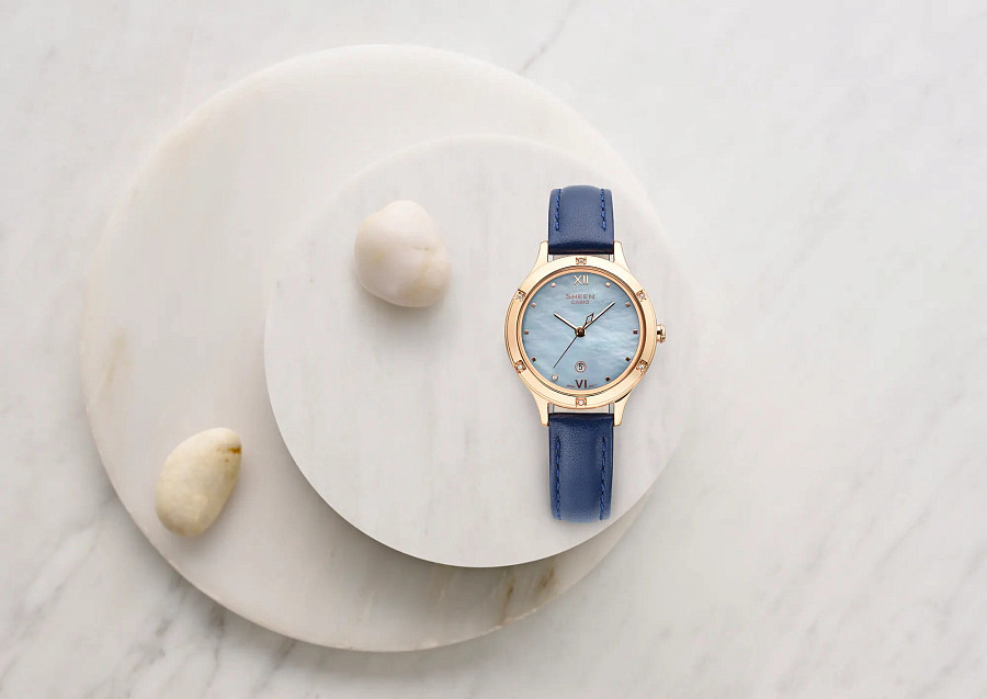 Часы Casio Sheen SHE-4546PGL-2A — кварцевые, металл сталь