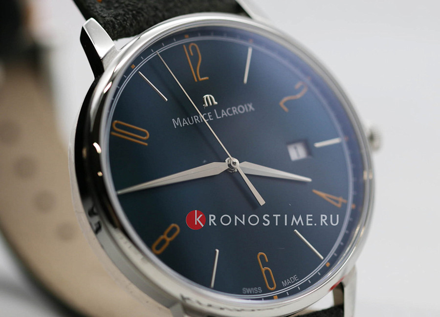 Часы Maurice Lacroix Eliros Date EL1118-SS001-620-5 — зеленый, сталь металл