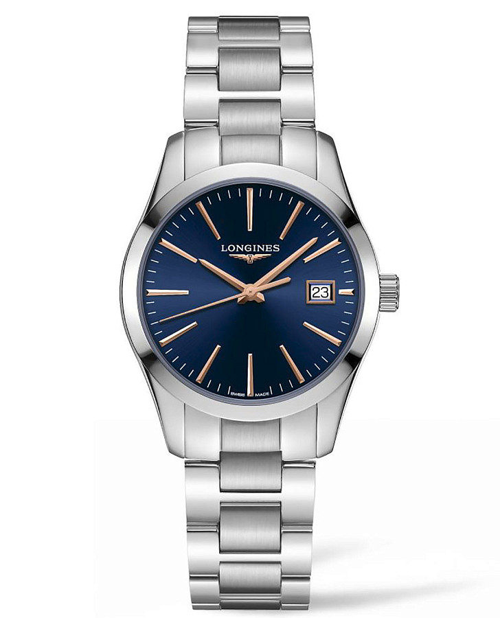Часы Longines Conquest Classic L2.386.4.92.6 — женские, синий