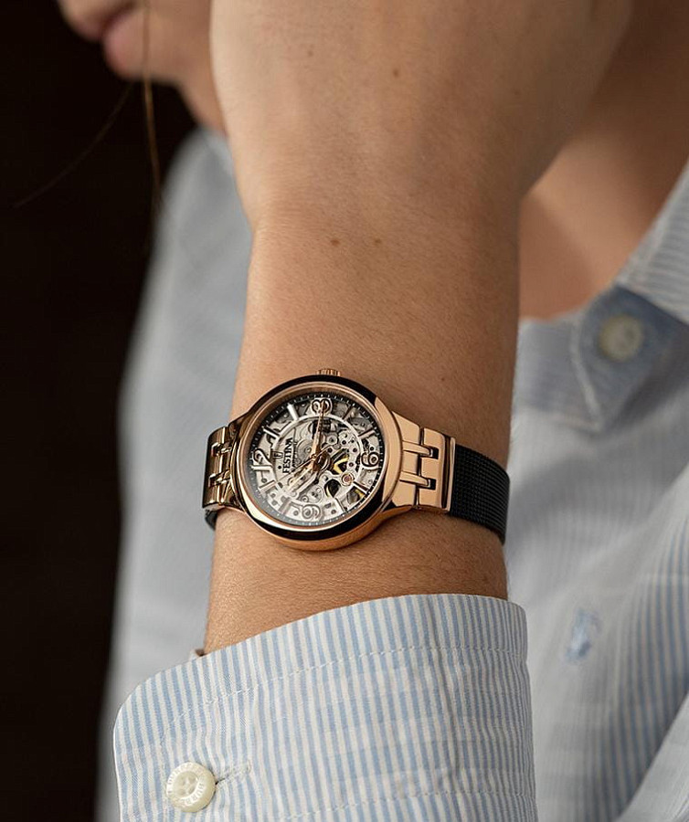 Часы Festina Automatic F20581/3 — сталь c pvd покрытием, женские