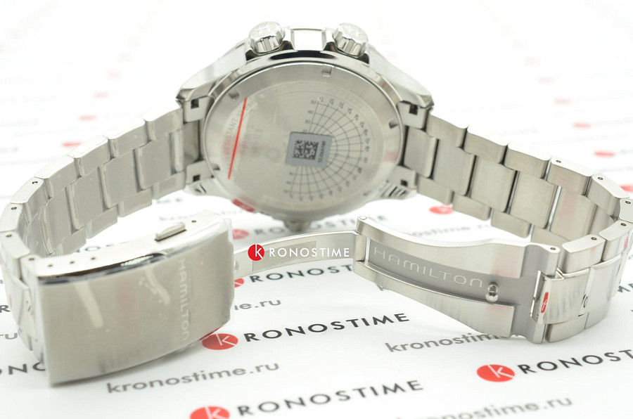 Часы Hamilton Khaki Aviation X-Wind GMT H77922141 — мужские, нержавеющая сталь