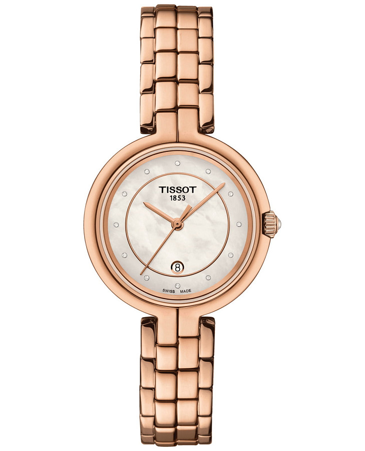 Часы Tissot Flamingo T094.210.33.116.02 — женские, перламутровый