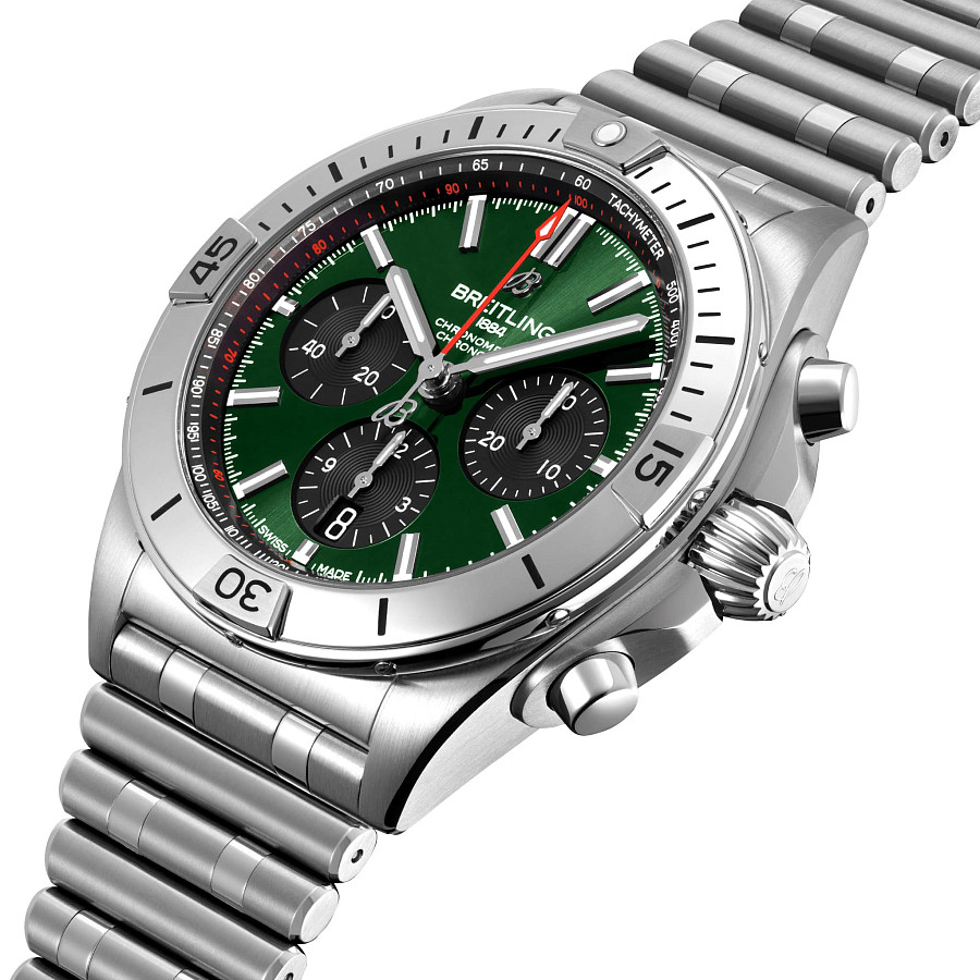 Часы Breitling Chronomat B01 42 AB0134101L1A1 — механические, сталь металл