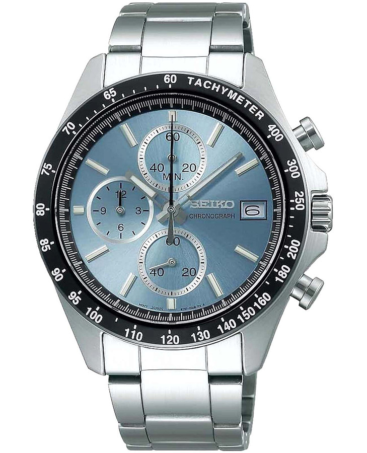 Часы Seiko Spirit Chronograph SBTR029 — мужские, голубой