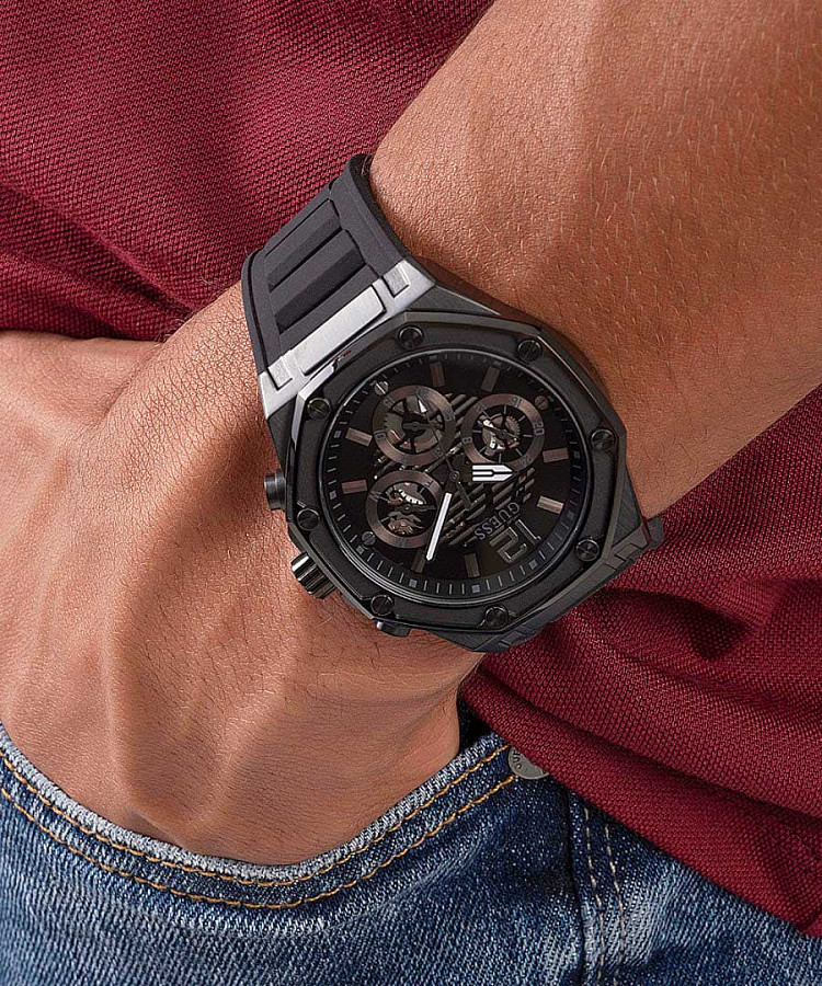 Часы Guess Sport Steel GW0263G4 — кварцевые, сталь металл