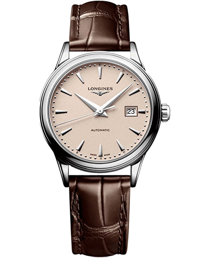 Часы Longines Flagship L4.374.4.79.2 — женские, бежевый
