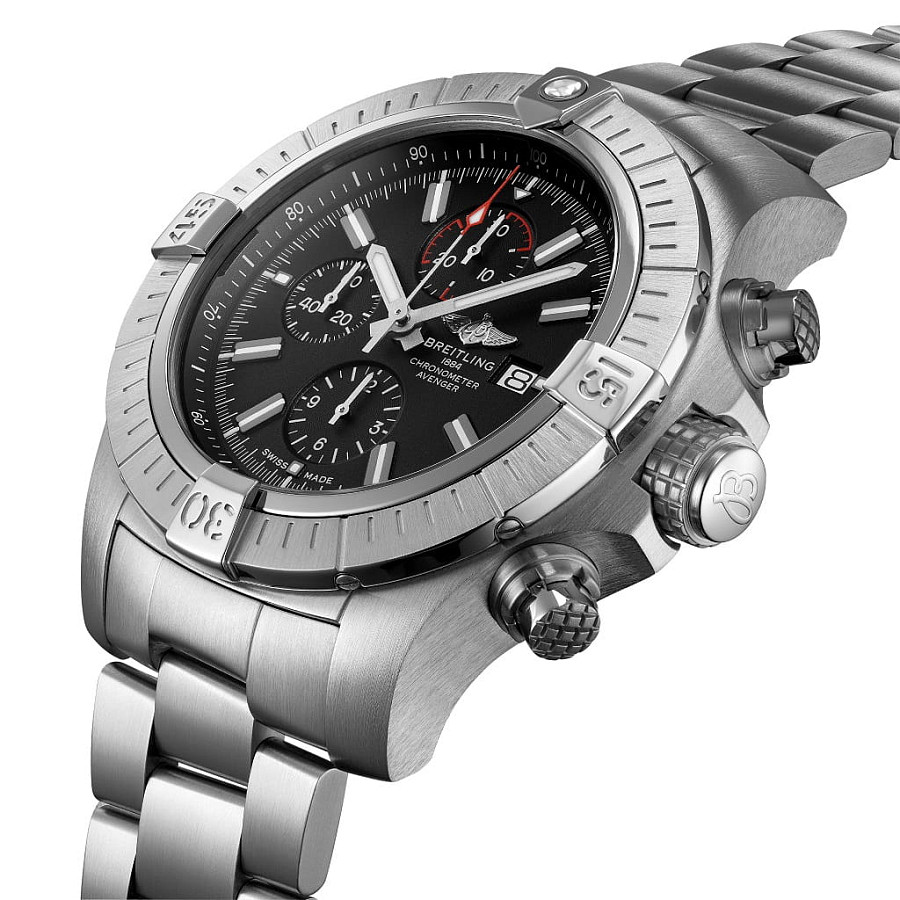 Часы Breitling Super Avenger Chronograph 48 A13375101B1A1 — механические, сталь металл