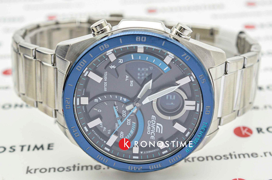 Часы Casio Edifice ECB-900DB-1BDR (ECB-900DB-1B) — мужские, нержавеющая сталь