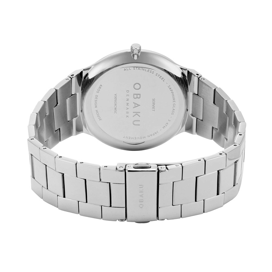 Часы Obaku Serviet V305GXCWSC — нержавеющая сталь, мужские