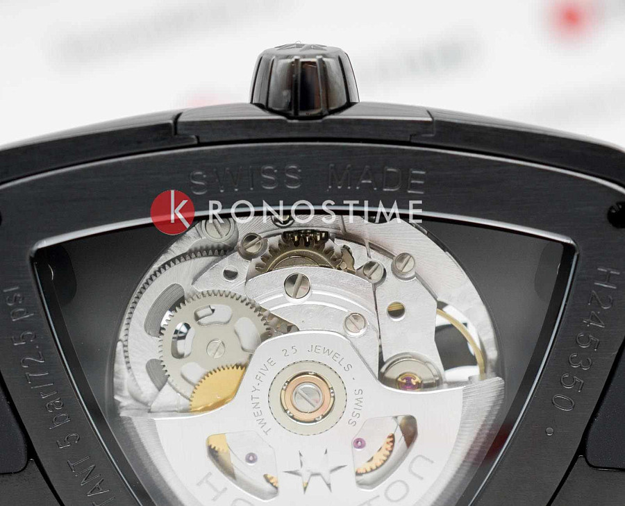 Часы Hamilton Ventura Elvis80 Skeleton Auto H24535332 — каучук, мужские