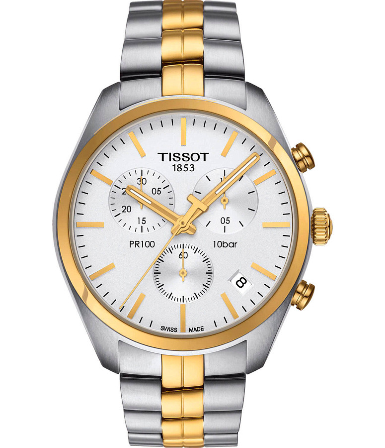 Часы Tissot PR 100 Сhronograph T101.417.22.031.00 — мужские, белый
