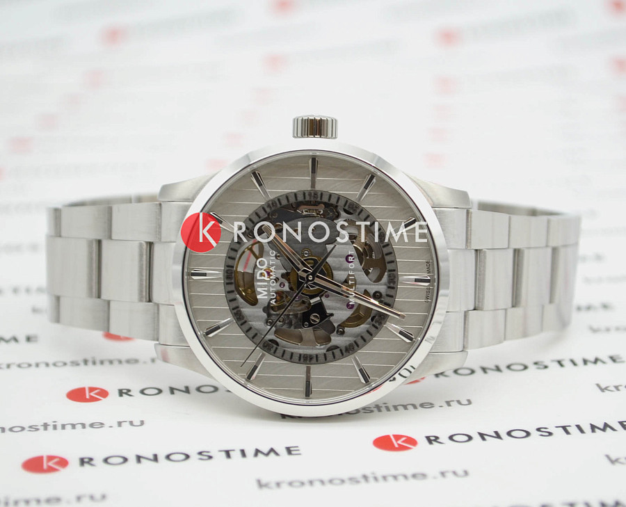 Часы Mido Multifort Skeleton Vertigo M038.436.11.031.00 — нержавеющая сталь, мужские