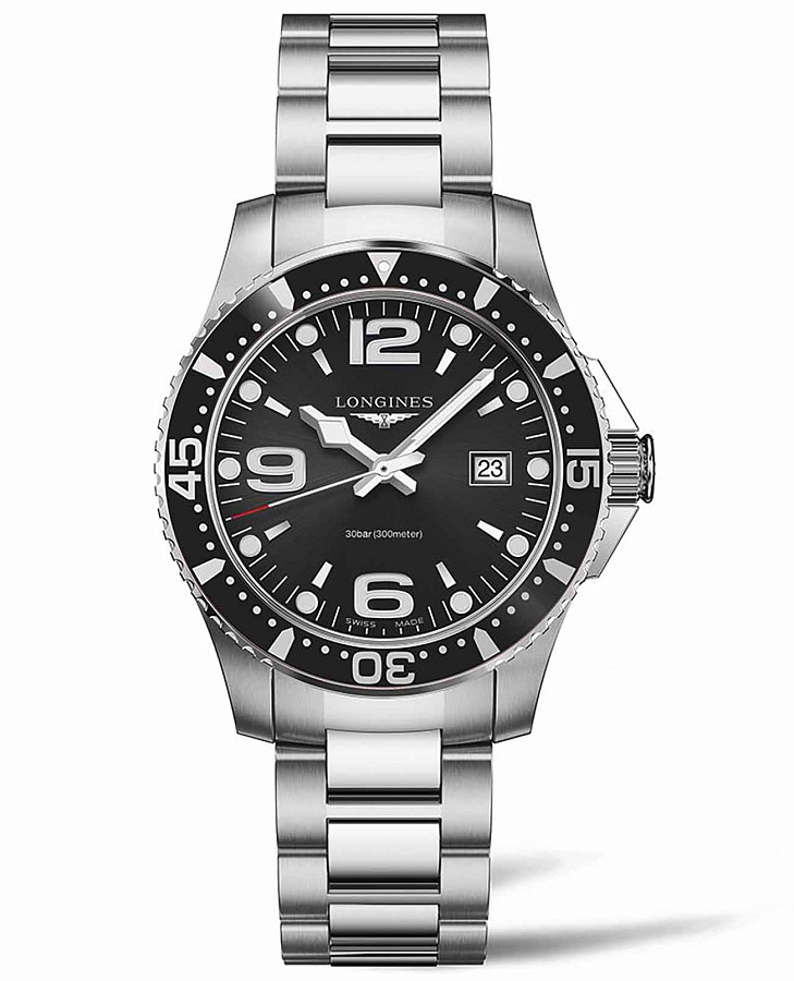 Часы Longines HydroConquest L3.730.4.56.6 — мужские, черный