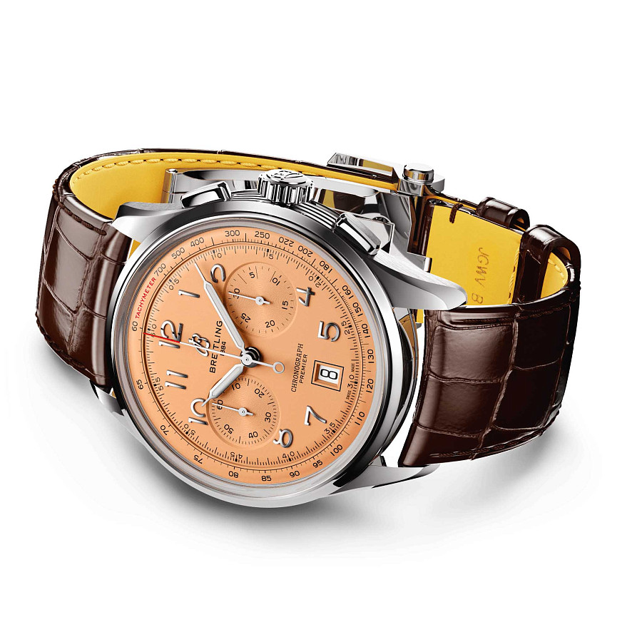 Часы Breitling Premier B01 Chronograph 42 AB0145331K1P1 — кожаный, мужские