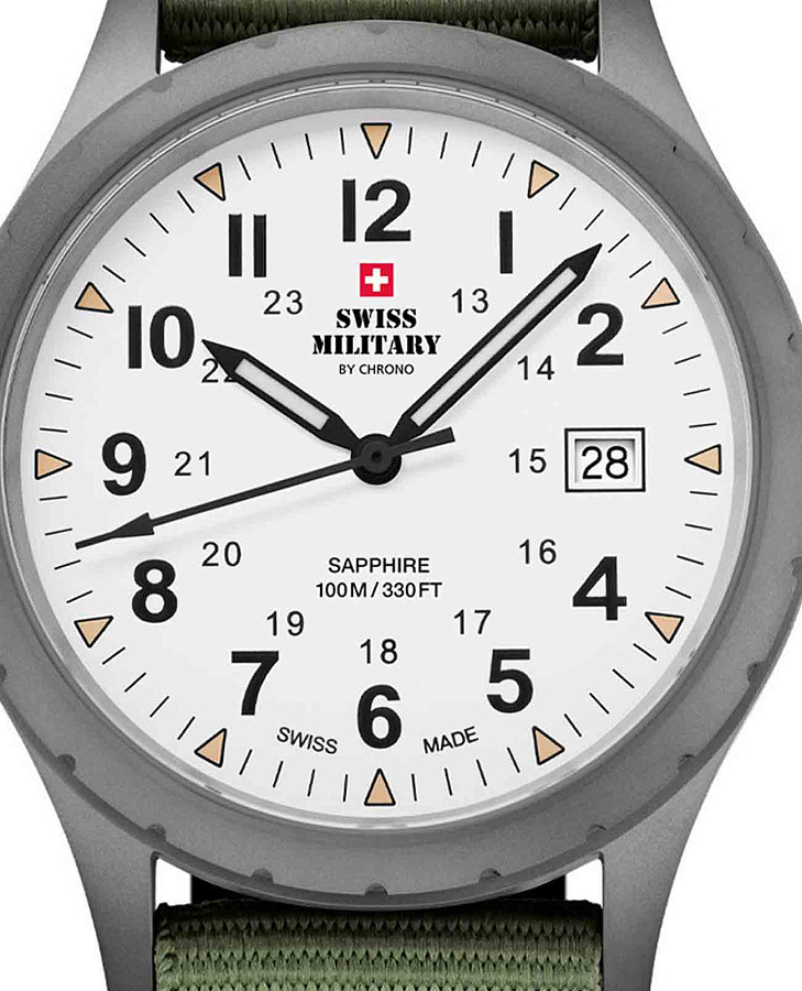 Часы Swiss Military by Chrono Classic Army SM34108.04 — кварцевые, сталь металл